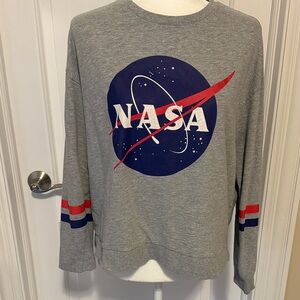 Gray NASA Logo Sweatshirt